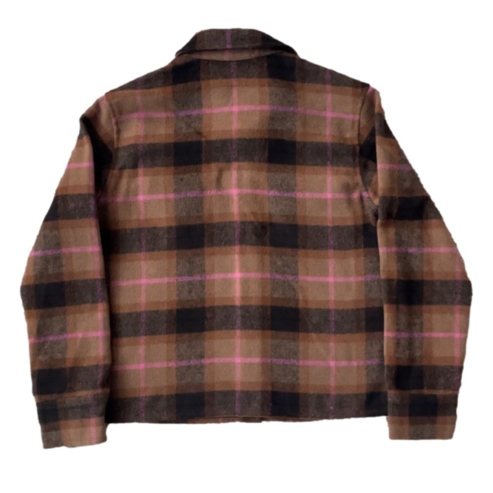 BB Dakota by Steve Madden Brown Plaid Shacket, M - Picture 4 of 7